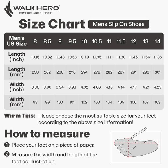 〽️Men\'s Black Slip On Canvas Loafers Arch Support Orthopedic Walking Shoes main image 8